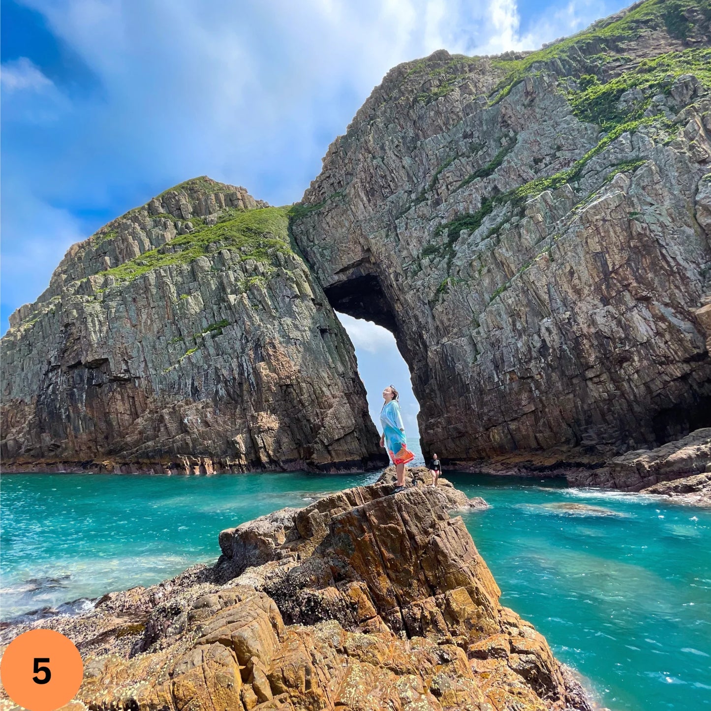 (HK) Geopark Hexagonal Rock Columns Coast Coasteering Tour