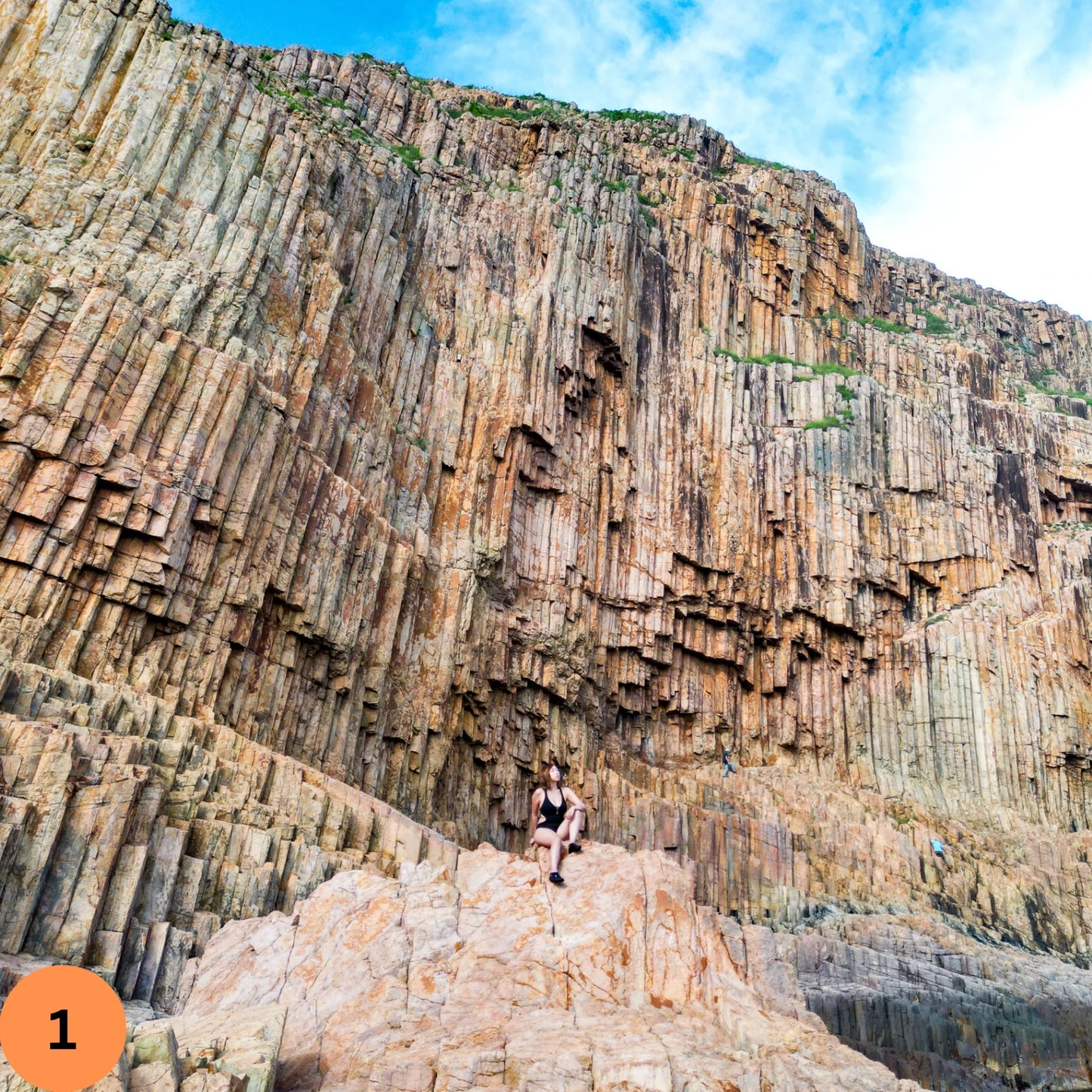 (HK) Geopark Hexagonal Rock Columns Coast Coasteering Tour